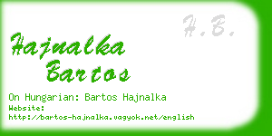 hajnalka bartos business card